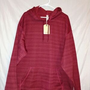 Oura Men's Burgundy Striped Hoodie